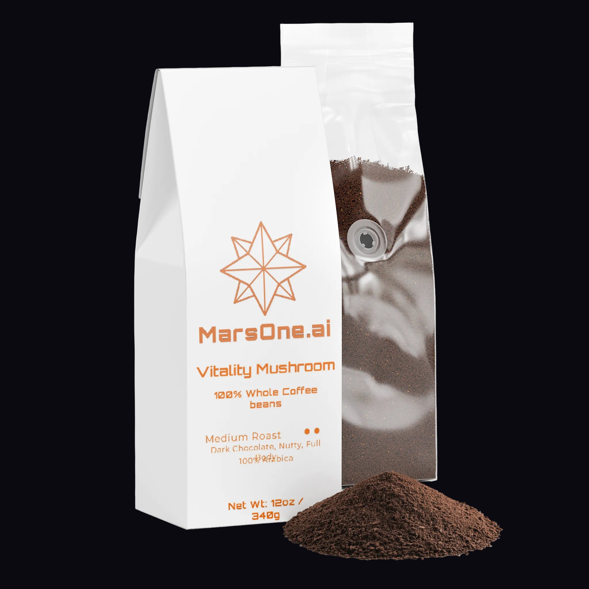 Vitality Mushroom Coffee Medium Roast — product view 2 | MarsOne